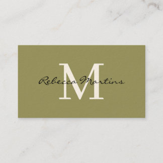 Boho minimalist monogram visitenkarte