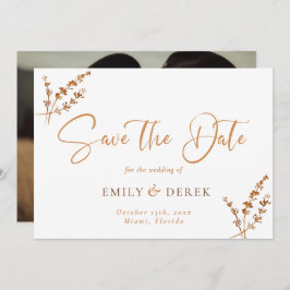 Boho Minimalist Wedding Save The Date Einladung