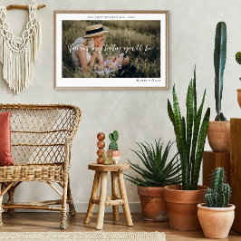 Boho Minimalistisch 1 Foto | Erster Muttertag Poster