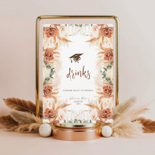 Boho Minimalistisch Abschluss Drinks Card
