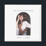 Boho Minimalistisch arc | Leichtes und Verheiratet Magnet<br><div class="desc">Minimalistisch Boho Arc | Merry und Verheiratetes Foto Magnet</div>