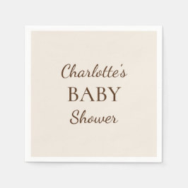 Boho Minimalistisch Baby Dusche Napkins Serviette