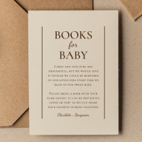 Boho Minimalistisch Beige Babydusche Bücher für Ki