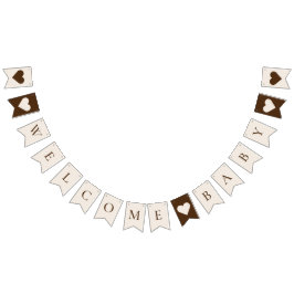 Boho Minimalistisch Beige Willkommensdusche Wimpelkette