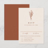 Boho Minimalistisch Botanicals Terracotta Hochzeit