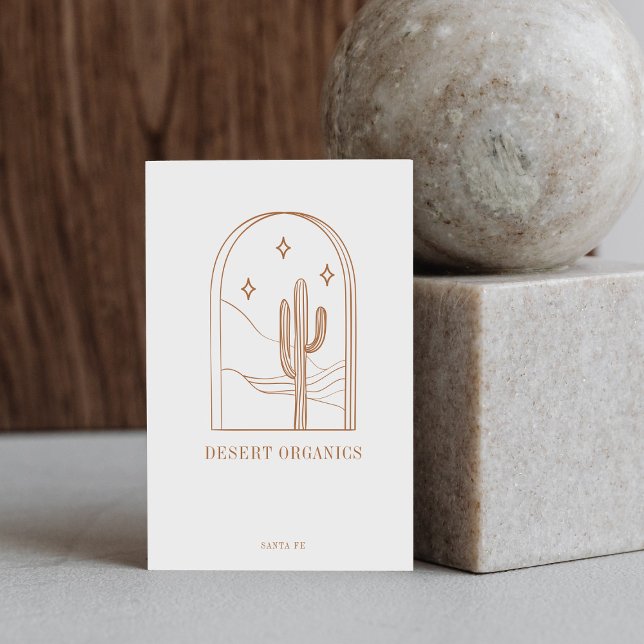 Boho Minimalistisch Cactus Line Logo für eine Lini Visitenkarte (Von Creator hochgeladen)