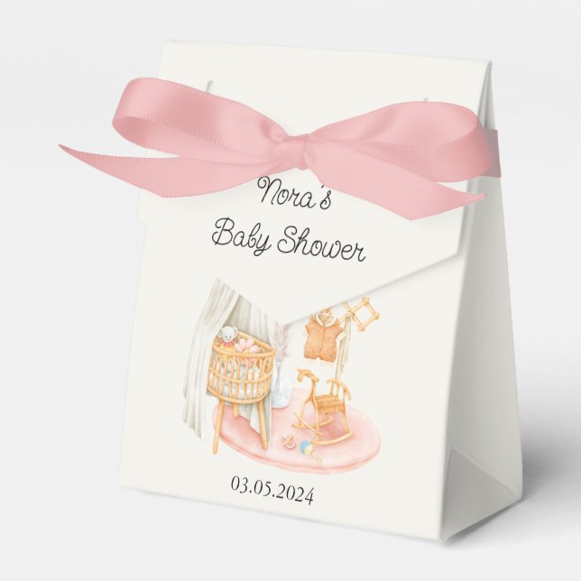 Boho Minimalistisch Kinderzimmer Girl Babydusche Geschenkschachtel (Vorderseite)