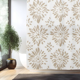 Boho Minimalistisch Mandala Duschvorhang