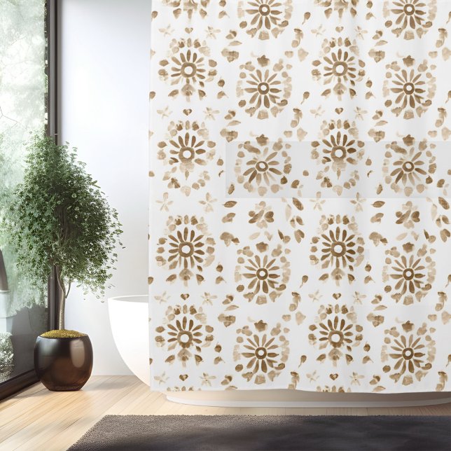 Boho Minimalistisch Mandala Duschvorhang (Von Creator hochgeladen)