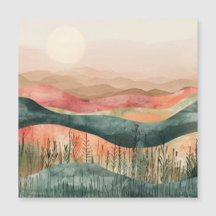 Boho Minimalistisch Mountain - Erthy Nature Inspir Magnetkarte