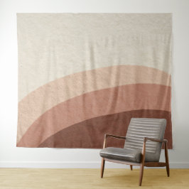 Boho Minimalistisch Natural Beige Stone Wandteppich