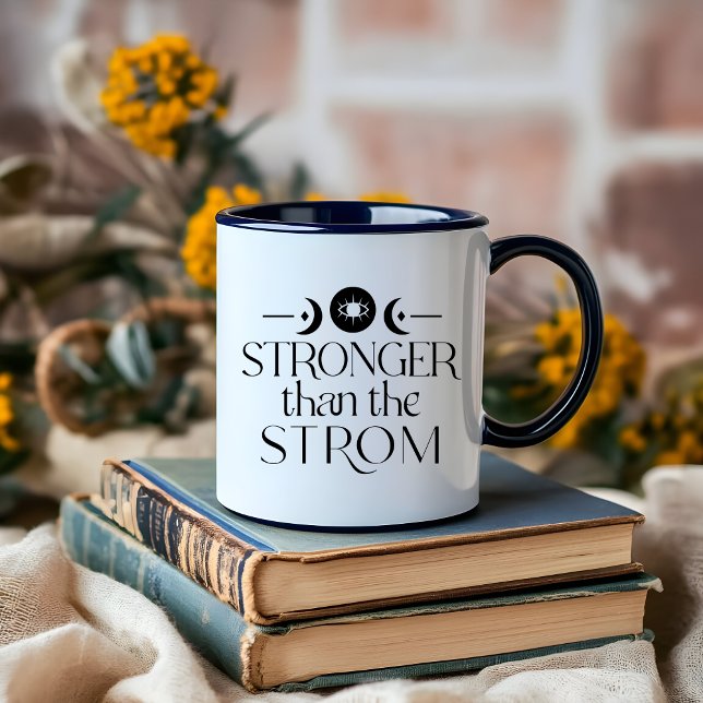 Boho Minimalistisch Schwarz-Weiß-Mond-Affirmation Tasse (Boho Minimalist Black and White Moon Affirmation Mug)