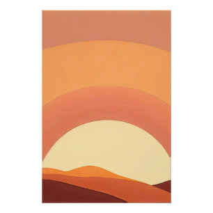 BOHO MINIMALISTISCH SUNSET POSTER