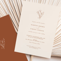 Boho Minimalistisch Terracotta Wedding