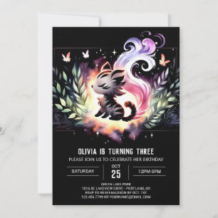 Boho Minimalistisch Tiger Birthday Einladung