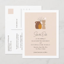 Boho Minimalistisch Vases Save the Date