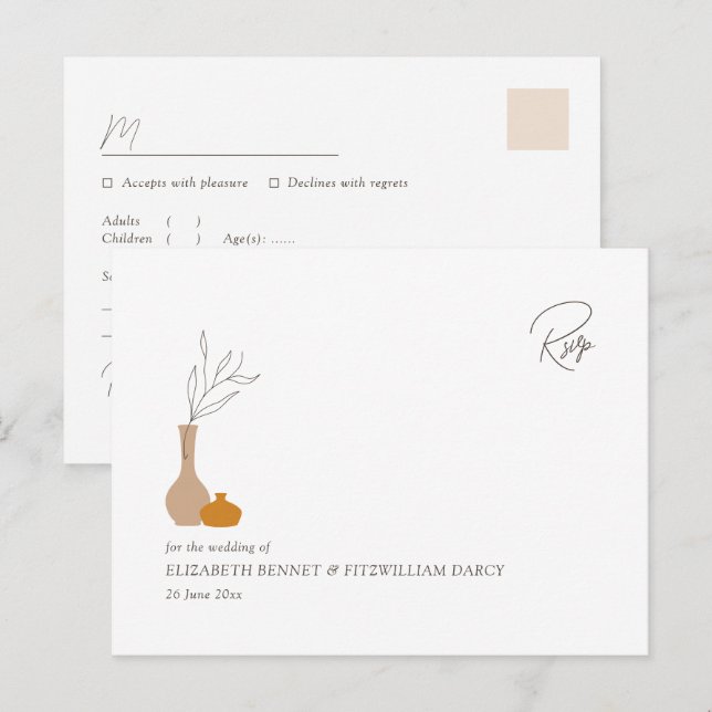 Boho Minimalistisch Vases | Song Request UAWG Postkarte (Vorne/Hinten)