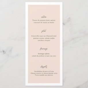 Boho Minimalistisch Vases Wedding Menükarte
