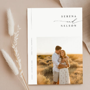 Boho-Minimalistische Hochzeit auf kleinem Budget Einladung