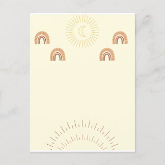 Boho minimalistische Postkarte