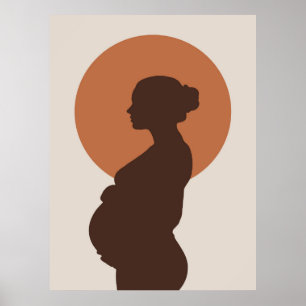 Boho Minimalistische Schwangerschaft Journey Poste Poster