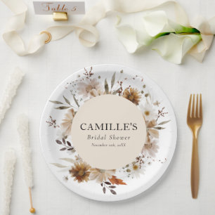 Boho-mische Blumen Hochzeitsdusche Papier-Teller Pappteller