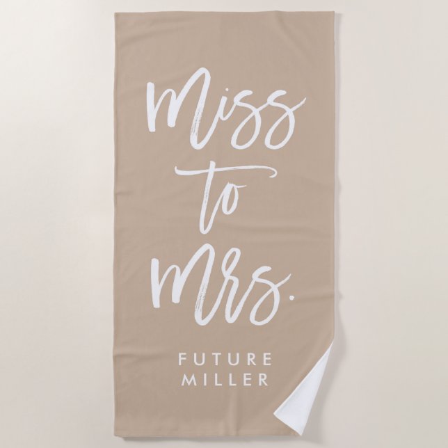 Boho Miss zu Frau Bride, um die Zukunft Mrs. Strandtuch (Vorderseite)