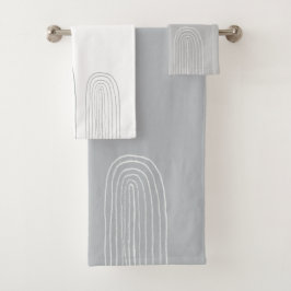 Boho Mitte Jahrhundert Chic Rainbow Badhandtuch Set