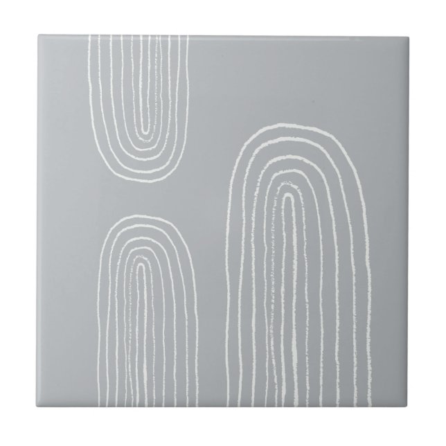 Boho Mitte Jahrhundert Chic Rainbow Fliese (Vorderseite)