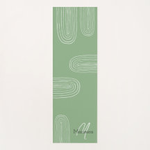 Boho Mitte Jahrhundert Chic Rainbow Mit Monogramm