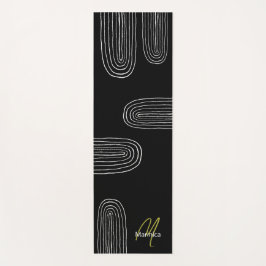 Boho Mitte Jahrhundert Chic Rainbow Monogram Yogamatte