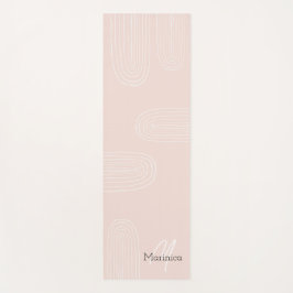 Boho Mitte Jahrhundert Chic Rainbow Monogram Yogamatte