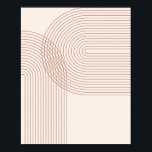 Boho Mitte Jahrhundert Moderner Vintager Regenboge Poster<br><div class="desc">Boho Mitte Jh. Moderne Vintage Linie Doppelschleifbogen Arch 4</div>