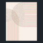 Boho Mitte Jahrhundert Moderner Vintager Regenboge Poster<br><div class="desc">Boho Mitte Jh. Moderne Vintage Linie Doppelschleifbogen Arch 4</div>