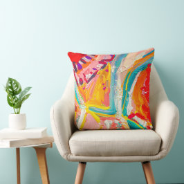 Boho Modern Abstrakt Artwork Kissen