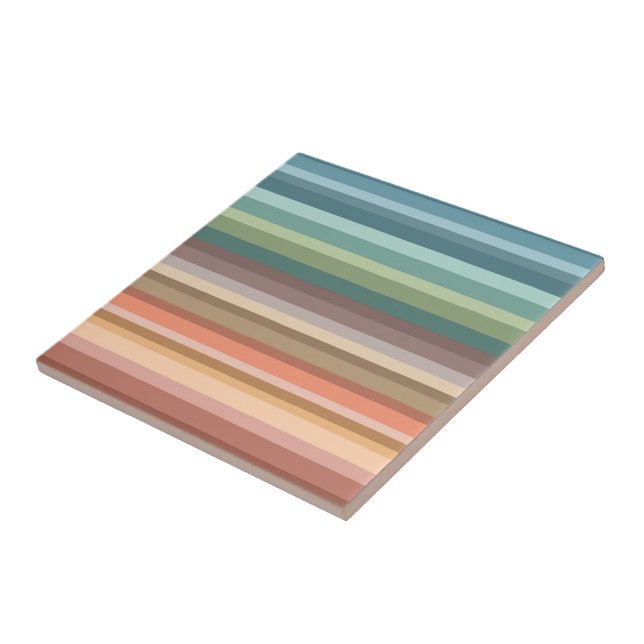 Boho Modern Chic Streifen  Fliese (Seite)