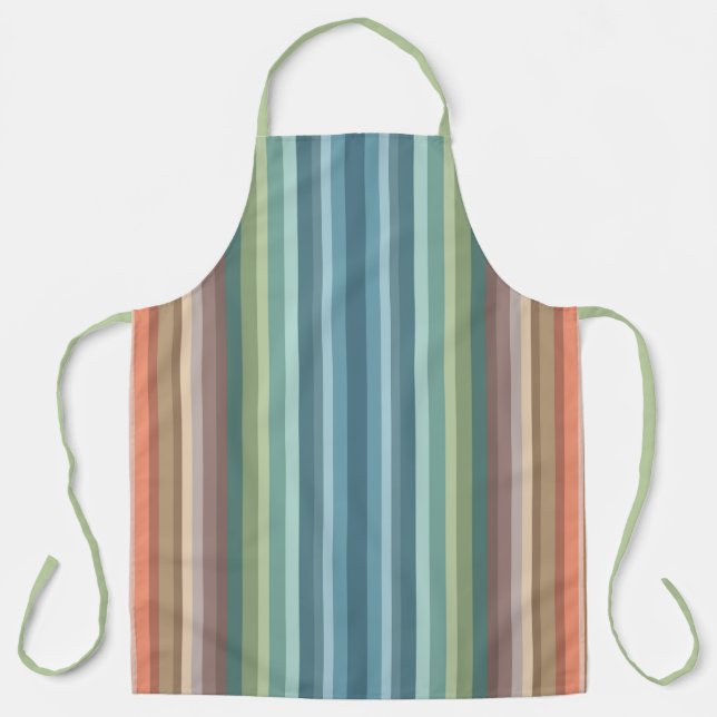 Boho Modern Chic Streifen  Schürze (Vorderseite)