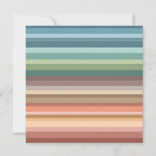 Boho Modern Chic Stripes Feiertagskarte