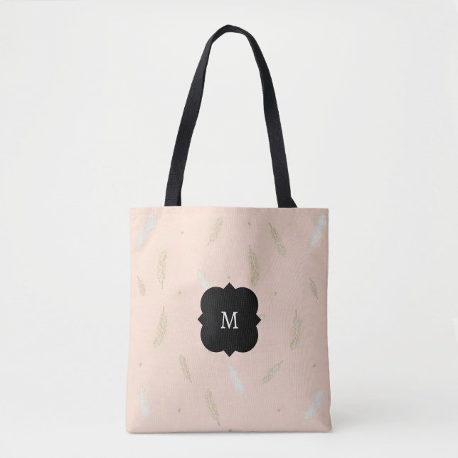 Boho Modern Federn Luxus-Kollektion Tasche (Vorderseite)