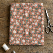 Boho Modern Gänseblümchen-Muster Terrakotta-Salbei