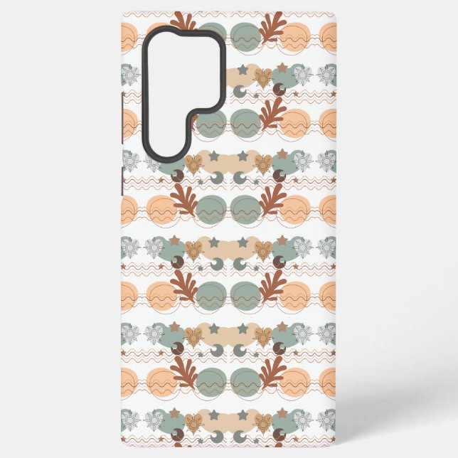 Boho modern geometric wallpaper samsung galaxy hülle (Rückseite)