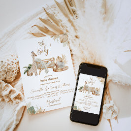 Boho Modern Heart Gender Neutral Baby Shower Einladung