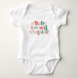 Boho Modern Schriftart Baby Es ist kalt draußen We Baby Strampler