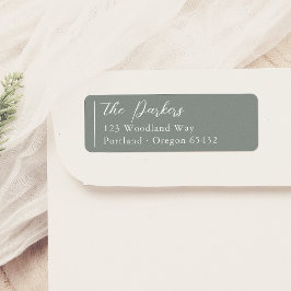 Boho Modern Script Name Sage Green