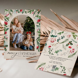 Boho Modern Watercolor Foliage Arch Weihnachten