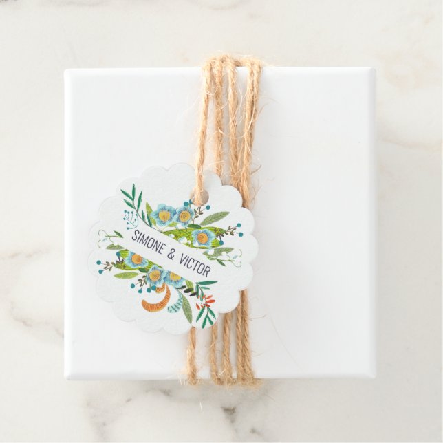Boho Moderne Blütenlilie von Valley Wedding Geschenkanhänger (Beispiel)