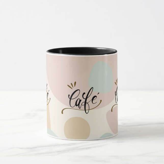 Boho Moderne "Café" Mug Chic Café Poigné De (Centre)