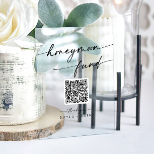 Boho Moderne clair acrylique Fonds Mariage lune de