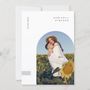 Boho Moderne Minimalistische Hochzeit Einladung