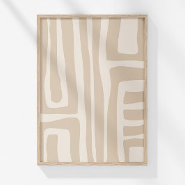 Boho Moderne Mute Beige neutrale Abstrakte Kunst Poster
